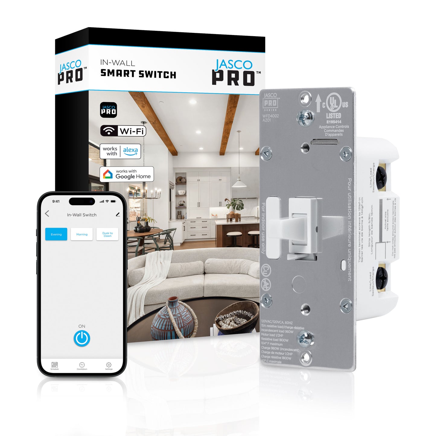 JascoPro In-Wall Wi-Fi Smart Toggle Switch