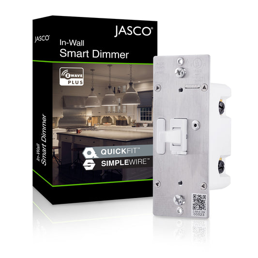 Jasco Z-Wave Plus In-Wall Smart Dimmer, White Toggle, 500s