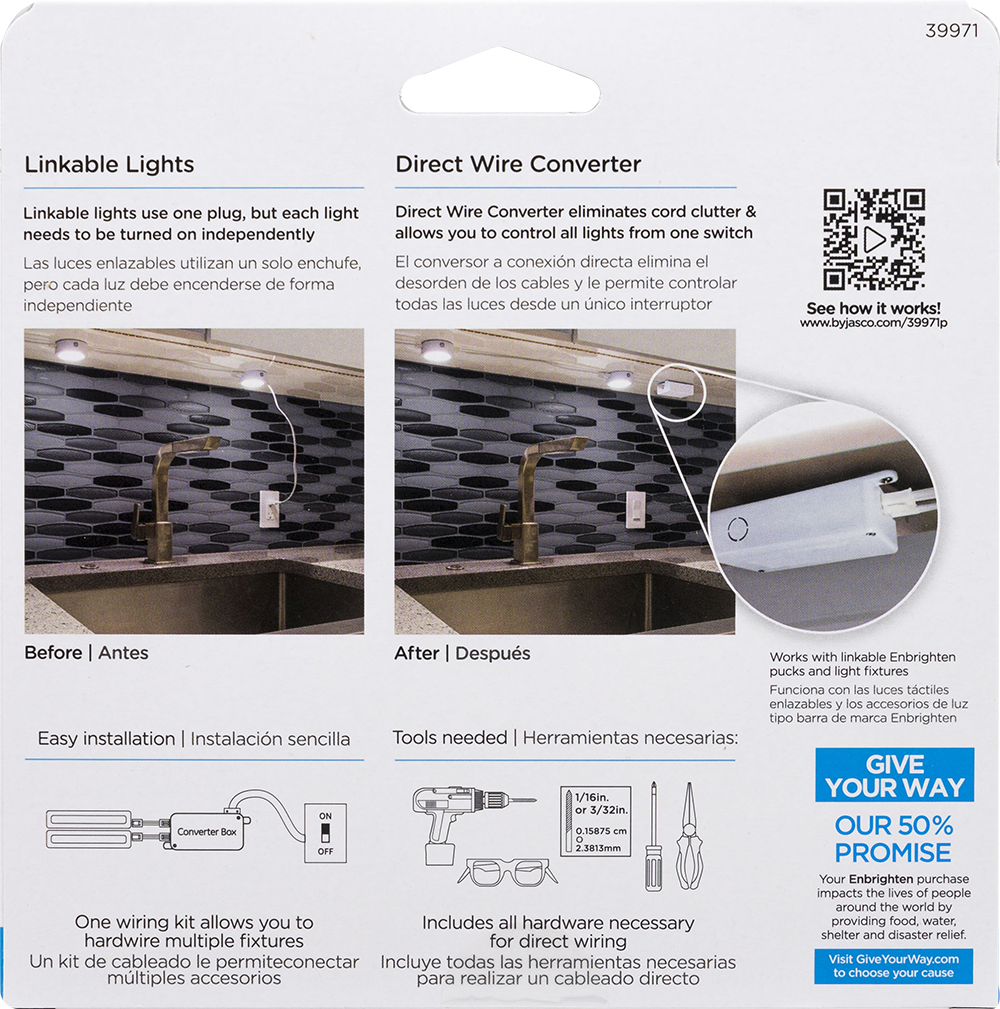 Enbrighten Plug-in to Hardwire Converter