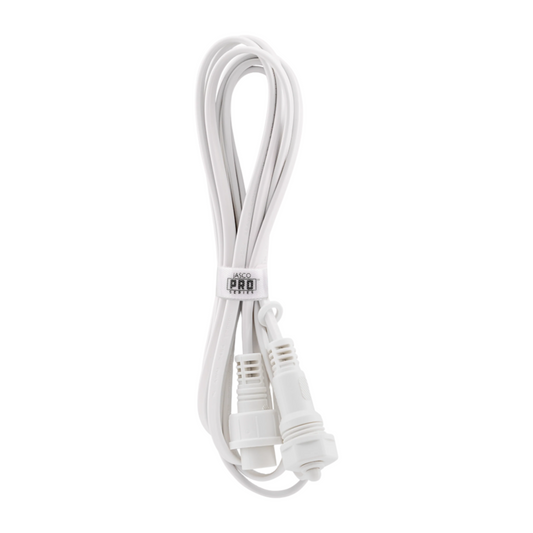 JascoPro Under Eave Light Extension Cord, 10ft, White, 2pc