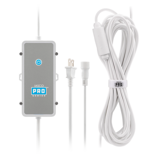 JascoPro Under Eave Light Power Supply, Includes Screws And Clips, White