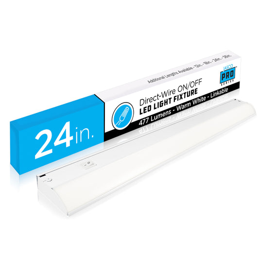 JascoPro Direct-Wire LED Light Fixture, 24in., 3000k