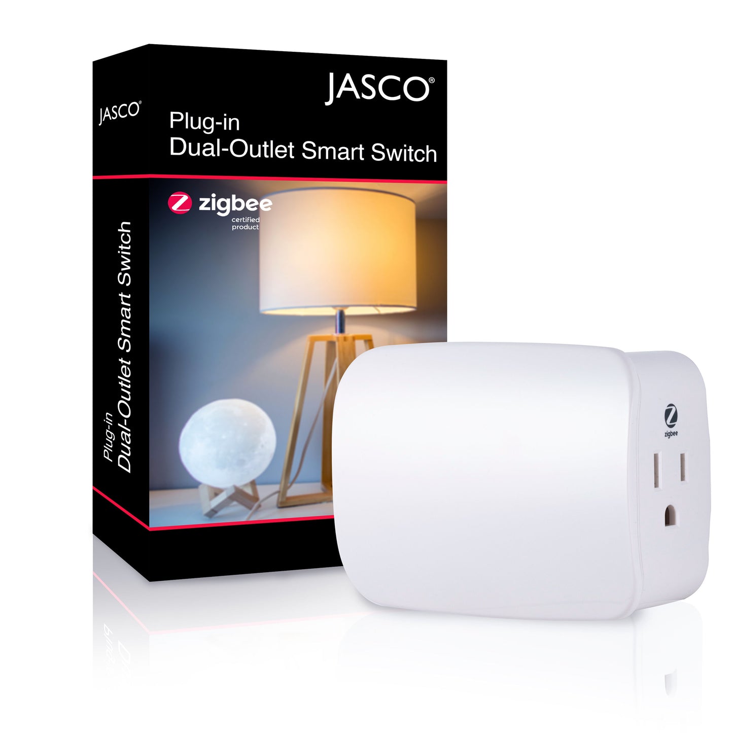 Jasco Zigbee 3.0 Plug-In Switch Module Dual Controlled Plug, No Energy