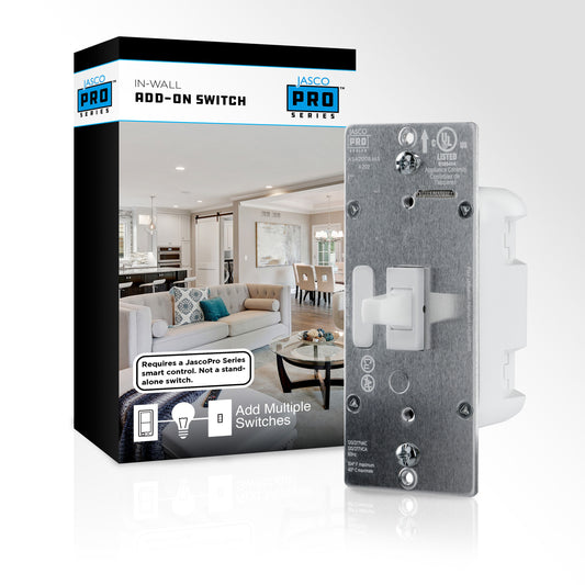 JascoPro In-Wall Add-On Switch, White Toggle