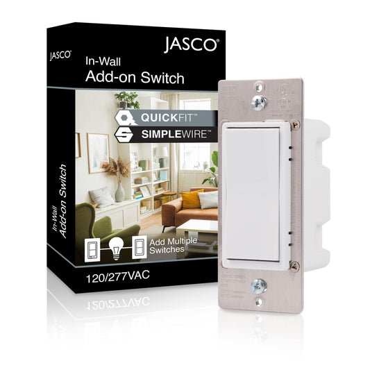 Jasco Add-On Switch, White And Light Almond Paddles