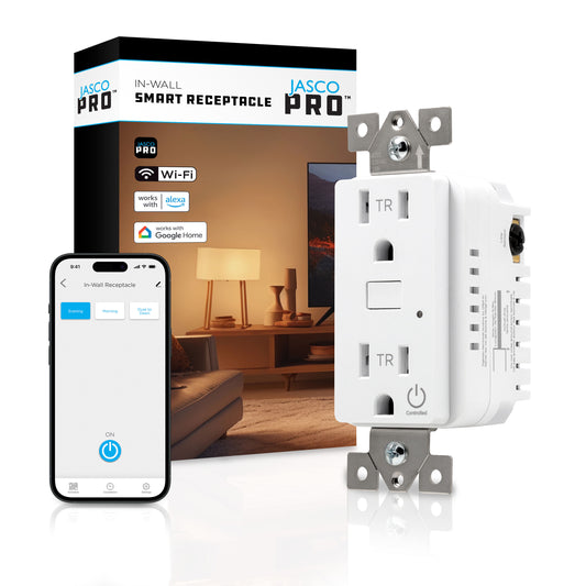 JascoPro In-Wall Wi-Fi Smart Receptacle, 15a